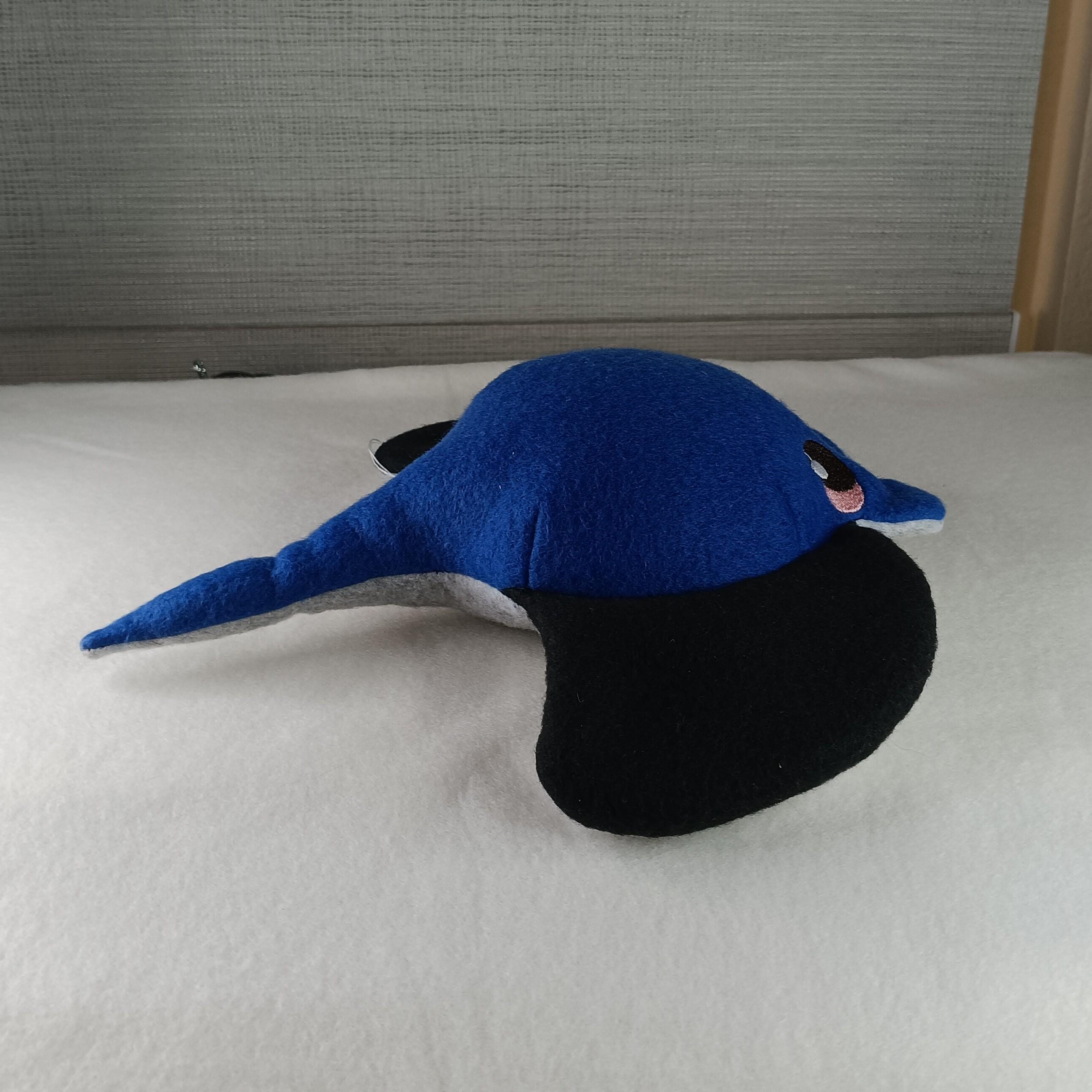 Deep Sea Manta Ray Plush – Handmade Ocean Friend