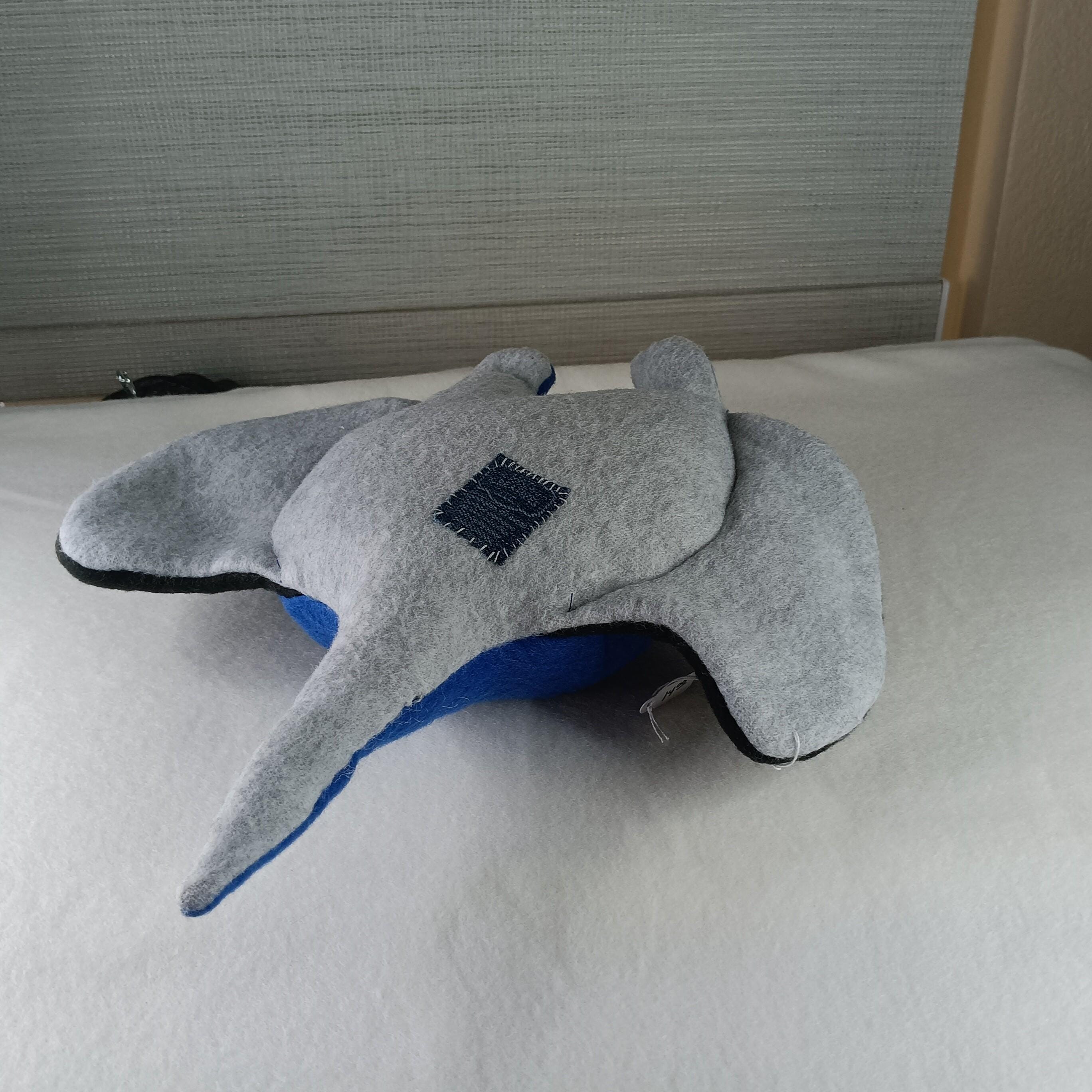 Deep Sea Manta Ray Plush – Handmade Ocean Friend