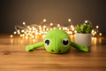 Tipsy Green Frog Plushy Lifestyle Shot